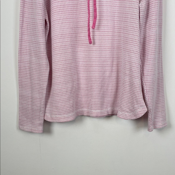 T By Talbots Pink Funnel Cowl Neck Pullover Waffle Knit Women's XL Sweater Top - Picture 2 of 8